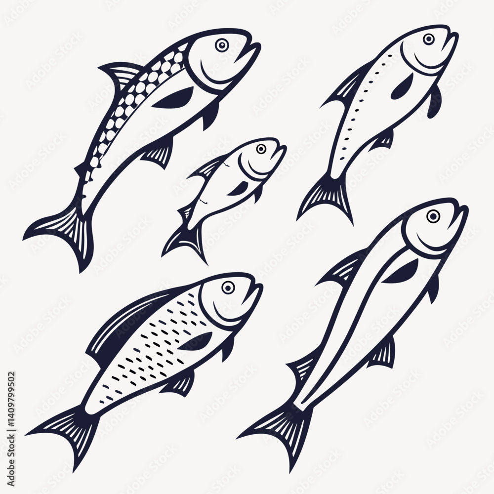 Fototapeta premium Fish icon vector 