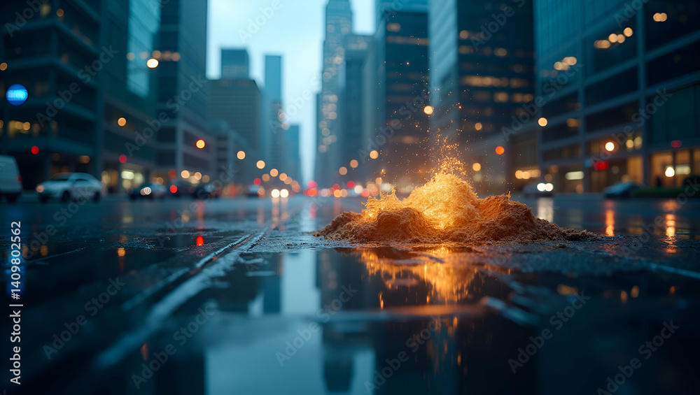 Fototapeta premium Visualizing American Economic Dominance: A Strategic Narrative of Industrial Growth, Fiscal Innovation, and Market Leadership in Stock Photography