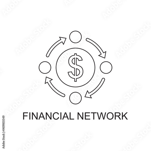financial network icon , business icon