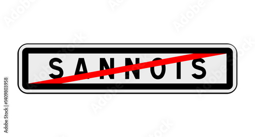 Fotografie Panneau de sortie de Sannois, Val-d'Oise, Île-de-France