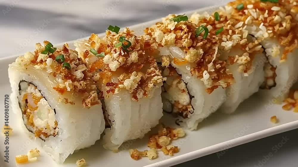 Delicious Crispy Crunchy Sushi Roll Platter Delicious Crispy Crunchy Sushi Roll Platter