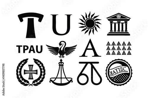 Minimalist Greek Signs – Tattoo & Design Pack
