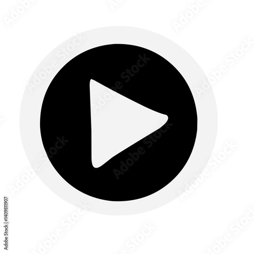 Play button icon vector se