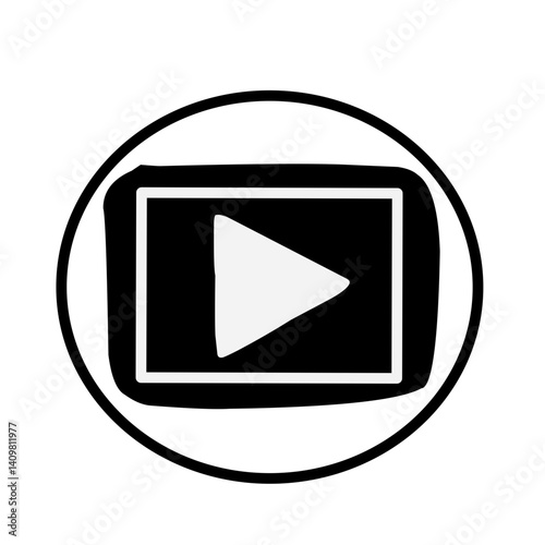 Play button icon vector se