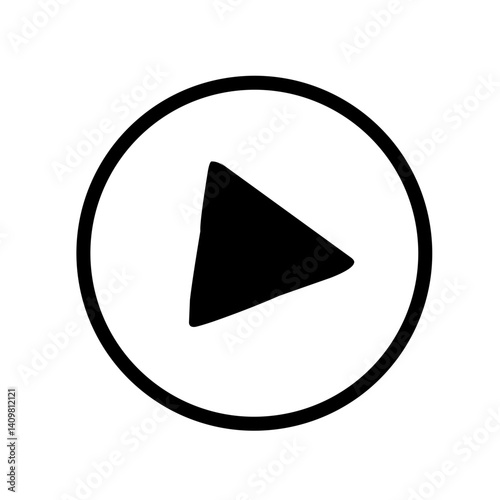 Play button icon vector se