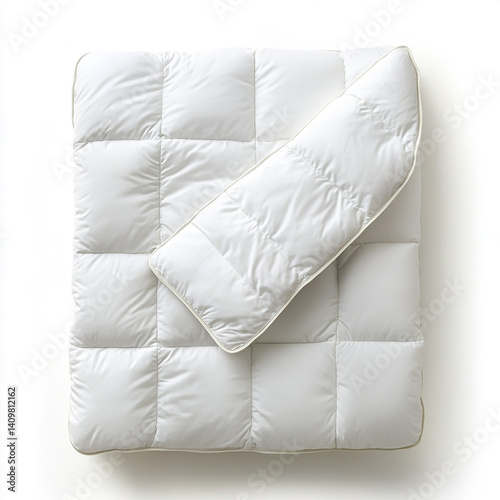 Soft white quilted mattress topper comfortable bedroom bedding sleep home cozy rest down decor house