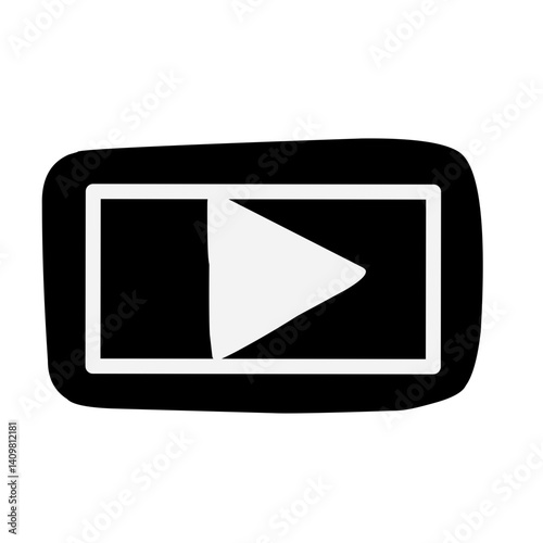 Play button icon vector se