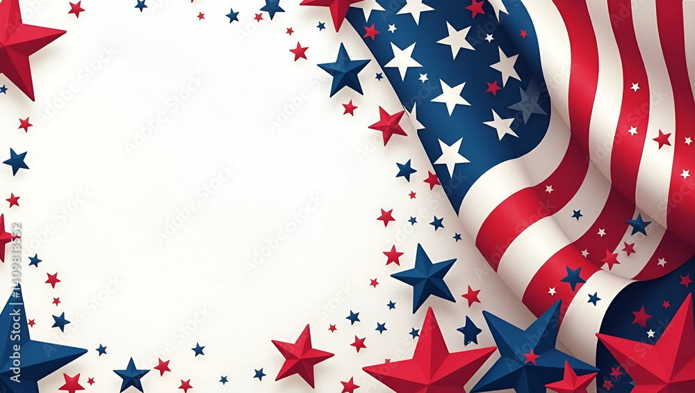 Obraz premium Modern photostock image showcasing an innovative digital poster with sleek design vivid typography and creative visual elements that convey memorial day commemoration with style in Photo Stock Conce