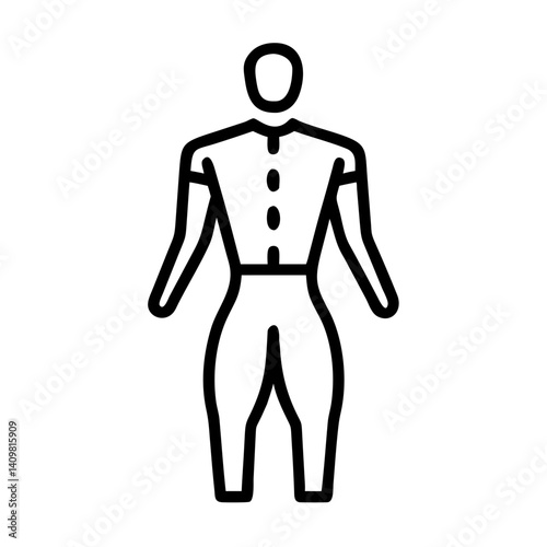 Outline of human figure in minimalist style  