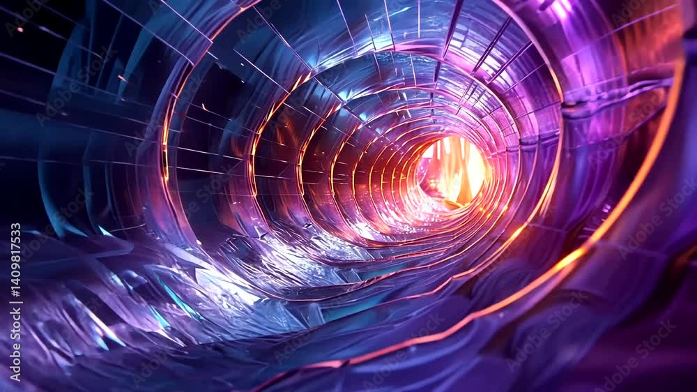 Abstract swirling light tunnel, futuristic design, vibrant colors, digital art Abstract swirling light tunnel, futuristic design, vibrant colors, digital art