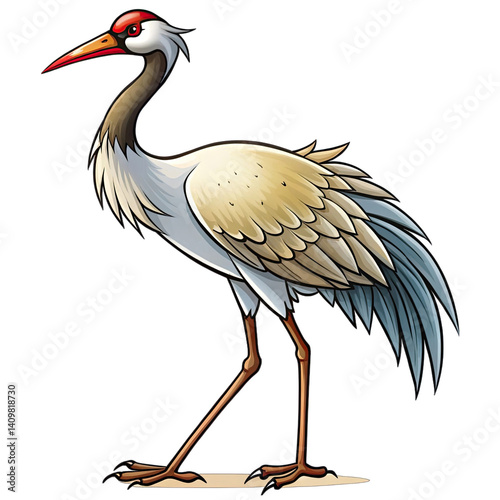Obraz na płótnie grey heron isolated on white w salonie