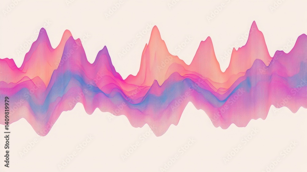 Obraz premium A white background with a wave and stars, Abstract light gray background with gradient and geometric data waves, a vector presentation template for business technology or digital marketing concept
