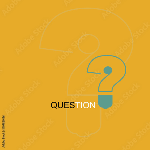 Question mark icon, vector illustration. with light bulb design. Asking questions. Asking for help. Don't ask. Need information. Question.