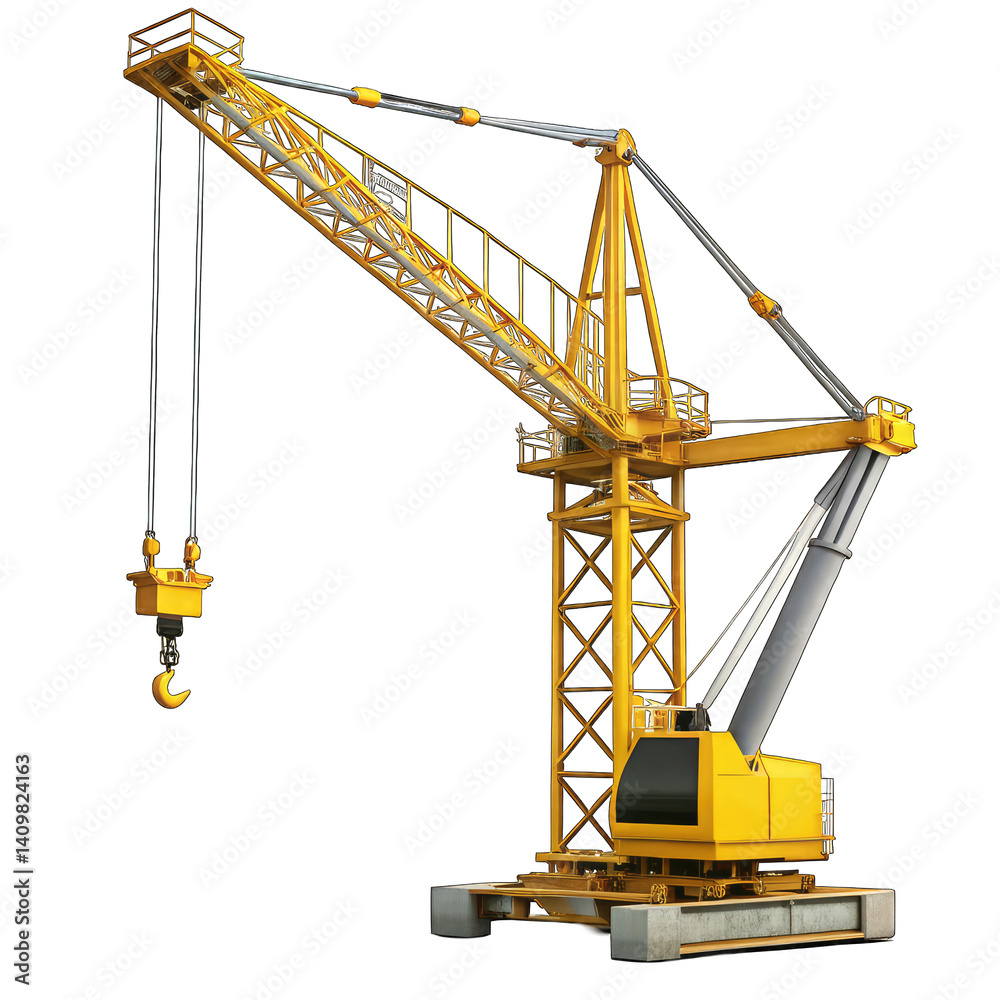 crane on a white background