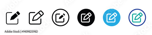 edit pen icon, create modify pen sign button, Pencil icon, sign up icon - editing text file document icons