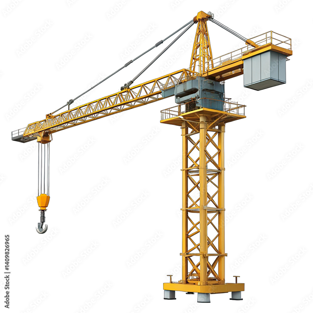 crane on a white background