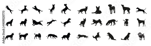 Set of  dog, Vector illustration