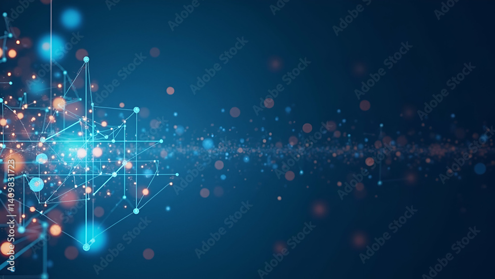 Obraz premium Enhance Your Mid-Year Report Presentation: Integrate Data Insights with Modern Design Elements for a Compelling Corporate Image in Photo Stock - Optimize Visuals with Strategic Empty Space