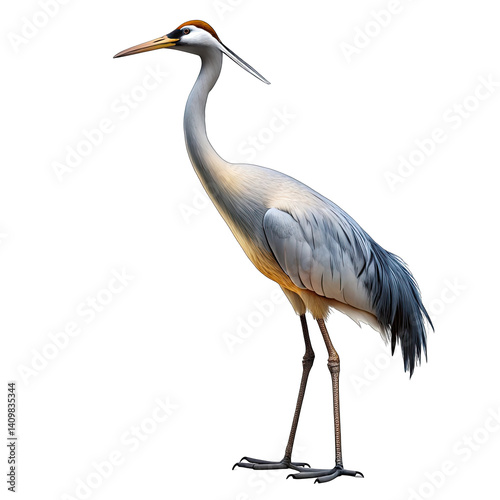 Obraz na płótnie grey heron isolated on white w salonie