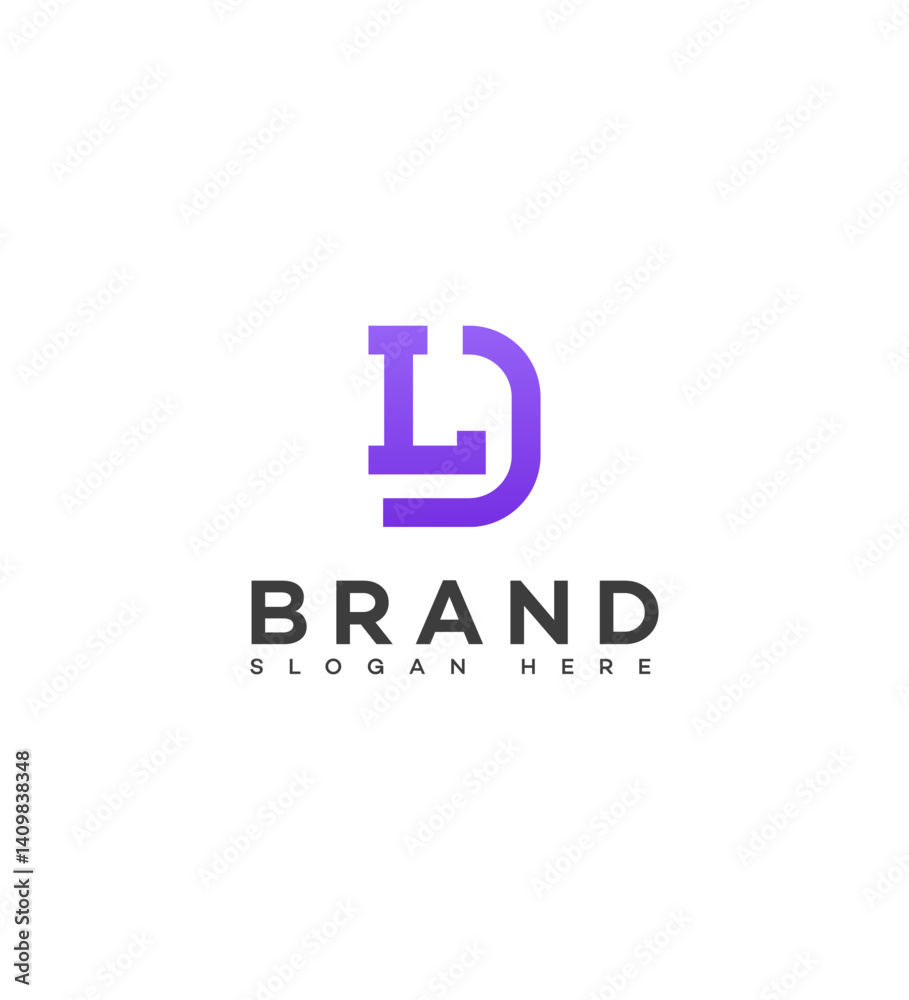 Modern LD, DL Monogram Logo Design Brand Identity Modern LD, DL Monogram Logo Design Brand Identity