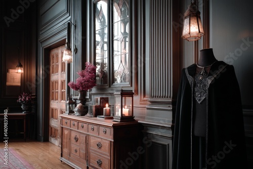 Gothic-themed shop with shadowy figures deciding between cursed objects