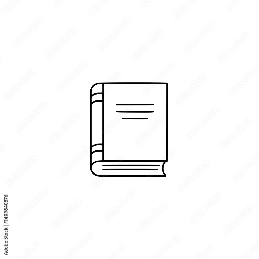 A minimalistic book icon representing knowledge and learning for educational or literary concepts A minimalistic book icon representing knowledge and learning for educational or literary concepts