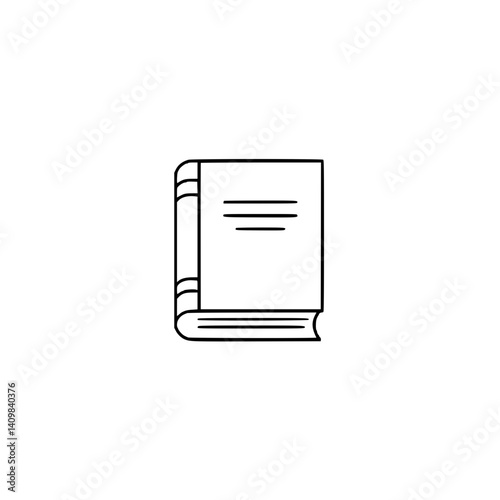 A minimalistic book icon representing knowledge and learning for educational or literary concepts