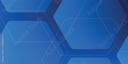 Hexagon pattern. Abstract blue background. Geometric triangle background.