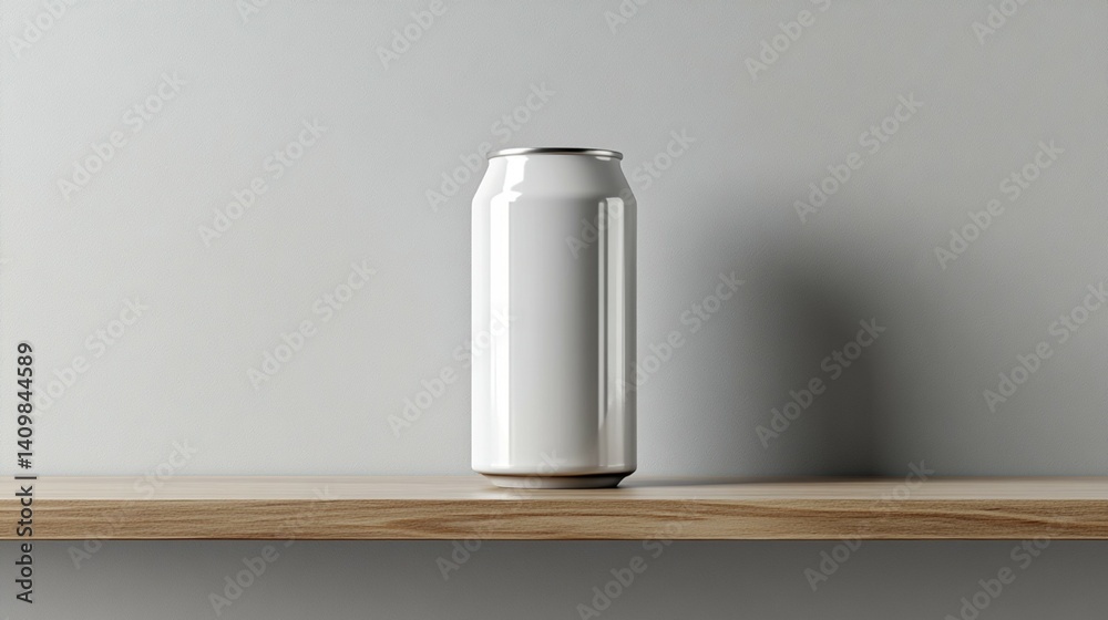 Simple Soda Can on Solid Background Simple Soda Can on Solid Background