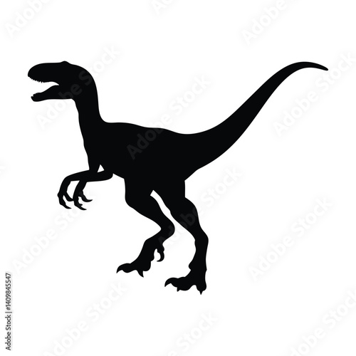 Obraz na płótnie Dinosaur vector silhouette w salonie