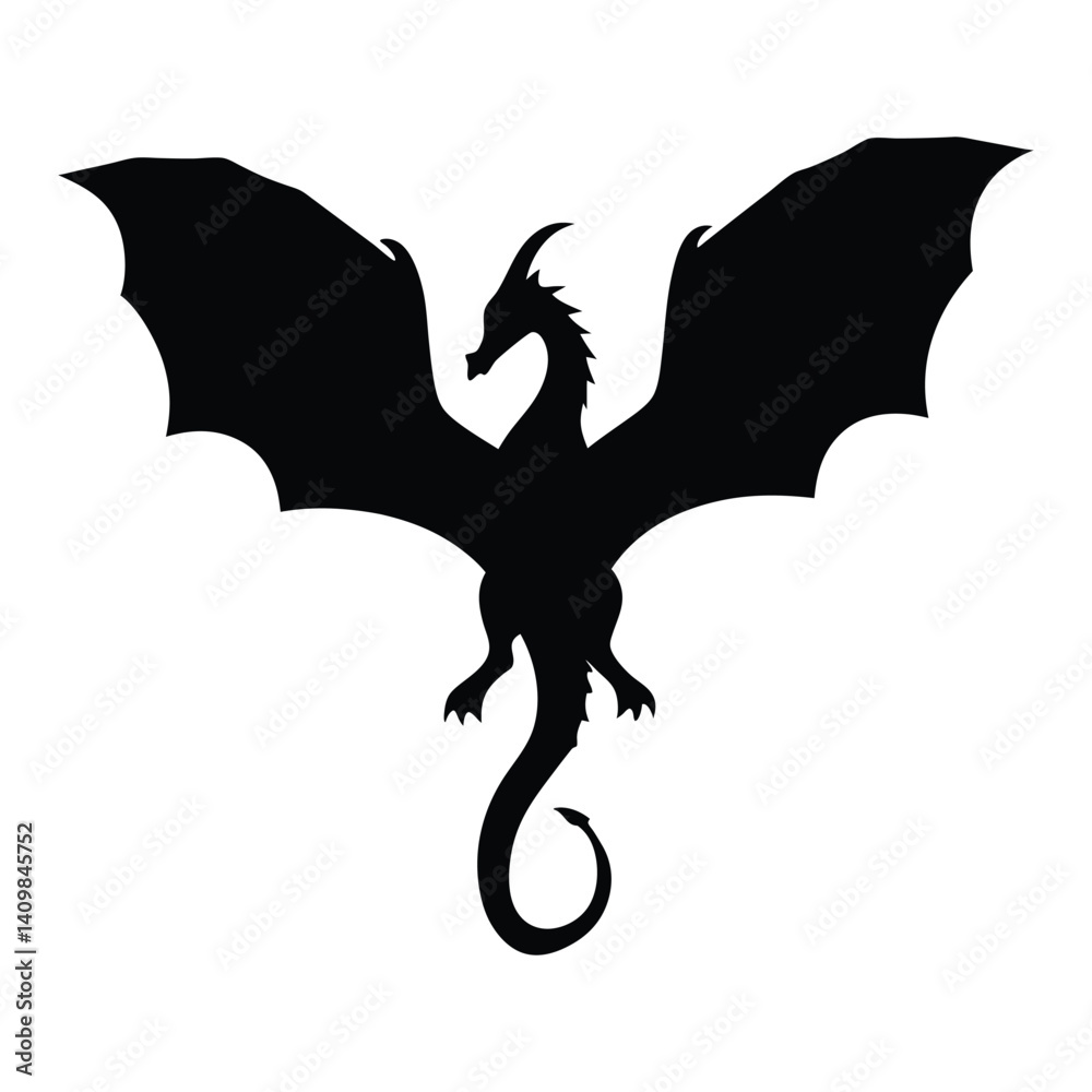 Dragon vector silhouette