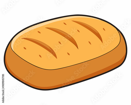 Loaf of bread isolated
