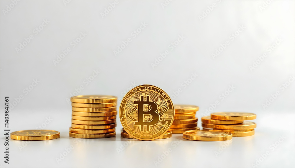 coins on a white background coins on a white background