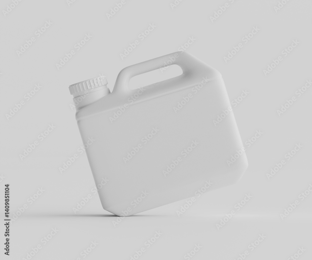 Jerry can white color 3D render illustration Jerry can white color 3D render illustration