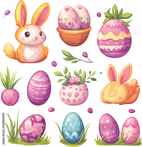 set of easter eggs
