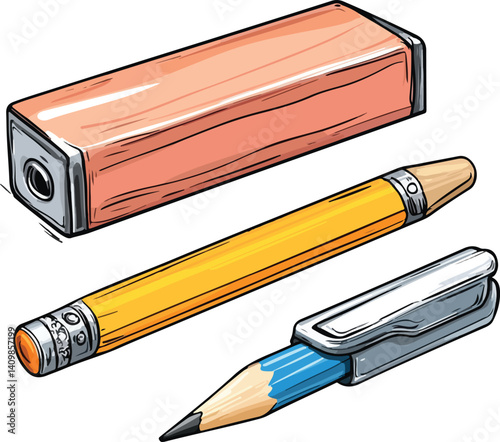 pencil and eraser