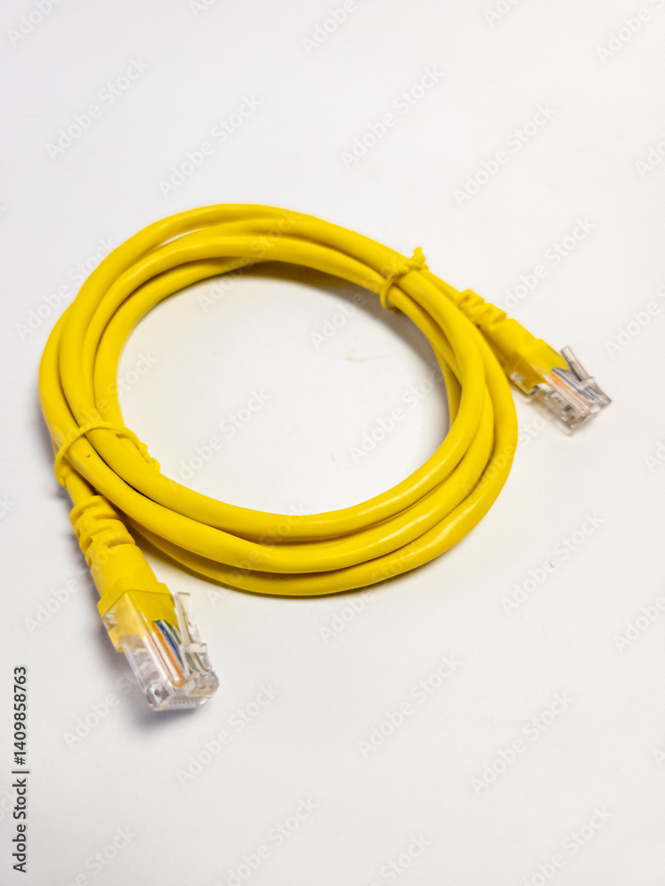 Ethernet LAN cable. Isolated on white background Ethernet LAN cable. Isolated on white background
