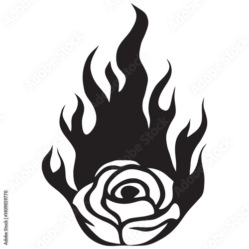 fiery rose icon