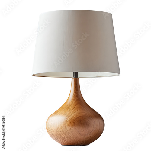 A Modern Table Lamp, isolated on fully transparent png background