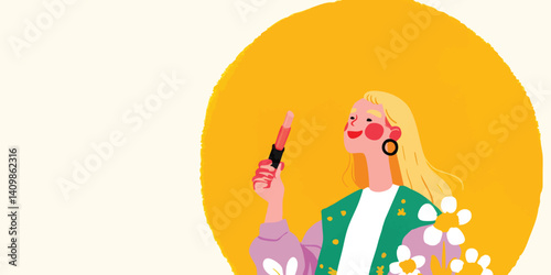 An illustrated portrait of ...