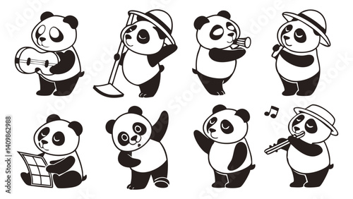 Funny Panda Art  Quirky Black and White Designs You’ll Love | Hilarious Black and White Panda Designs to Make You Smile