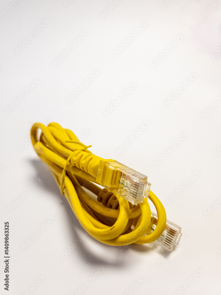 Ethernet LAN cable. Isolated on white background Ethernet LAN cable. Isolated on white background