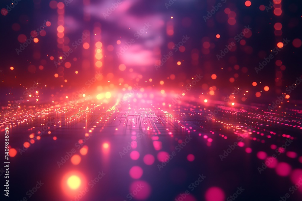 Obraz premium Abstract Cityscape Glow