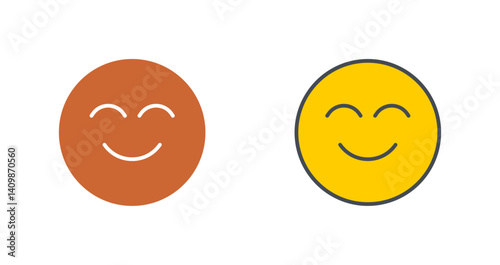 Smiling Face with Smiling Eyes Icon Design