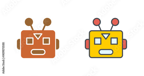 Robot Face Icon Design