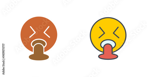 Face Vomiting Icon Design