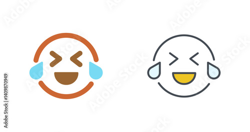 Face with Tears of Joy Icon Design