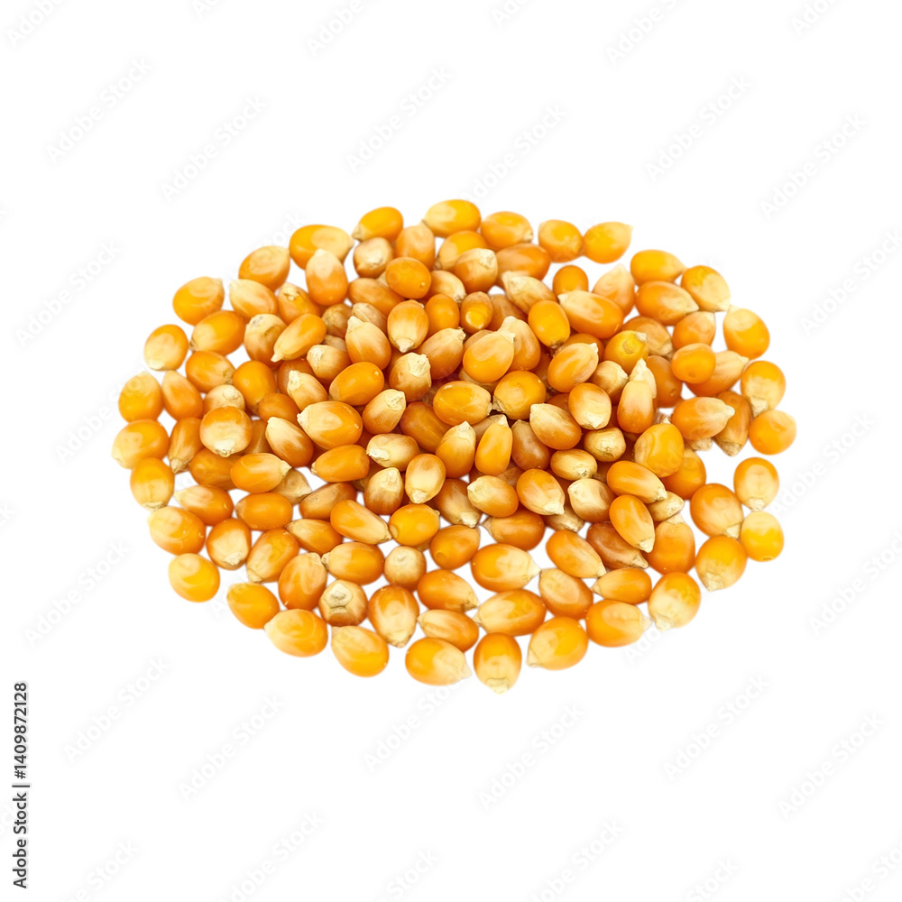 dried corn kernels, isolated on a white background dried corn kernels, isolated on a white background
