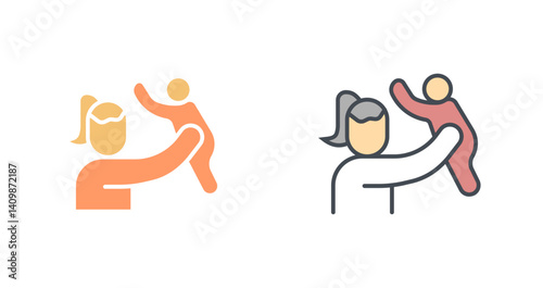 Mother and Son Icon Design