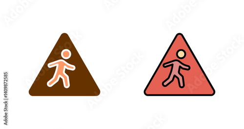 Children Crossing Icon Design